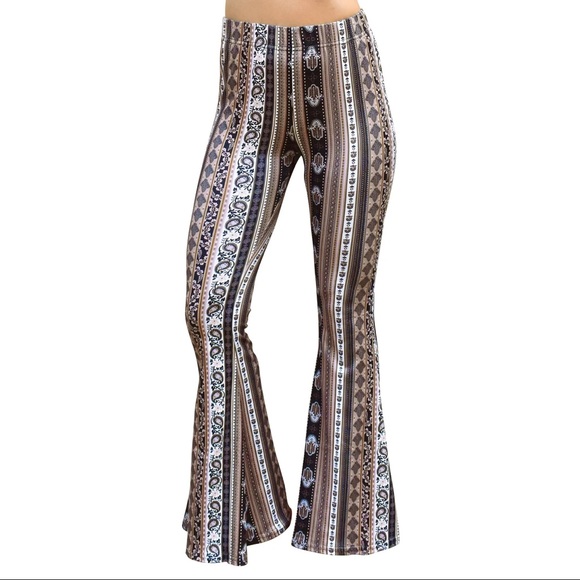 Mocha hamsa bell bottom pants - Picture 2 of 7